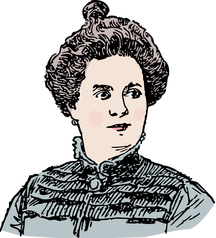 Historical Illustration of Victorian-Era Woman - Artistic Portrait