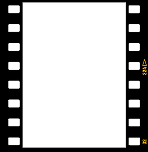 Film Strip Graphic with Geometric Design - 32A Label