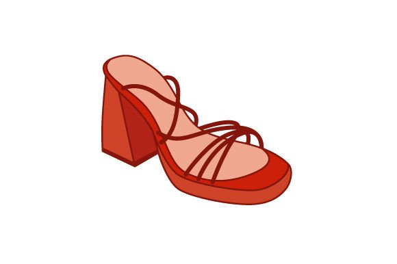 Strappy Sandals Cliparts for Fashion Design and Illustration - Clip Art ...