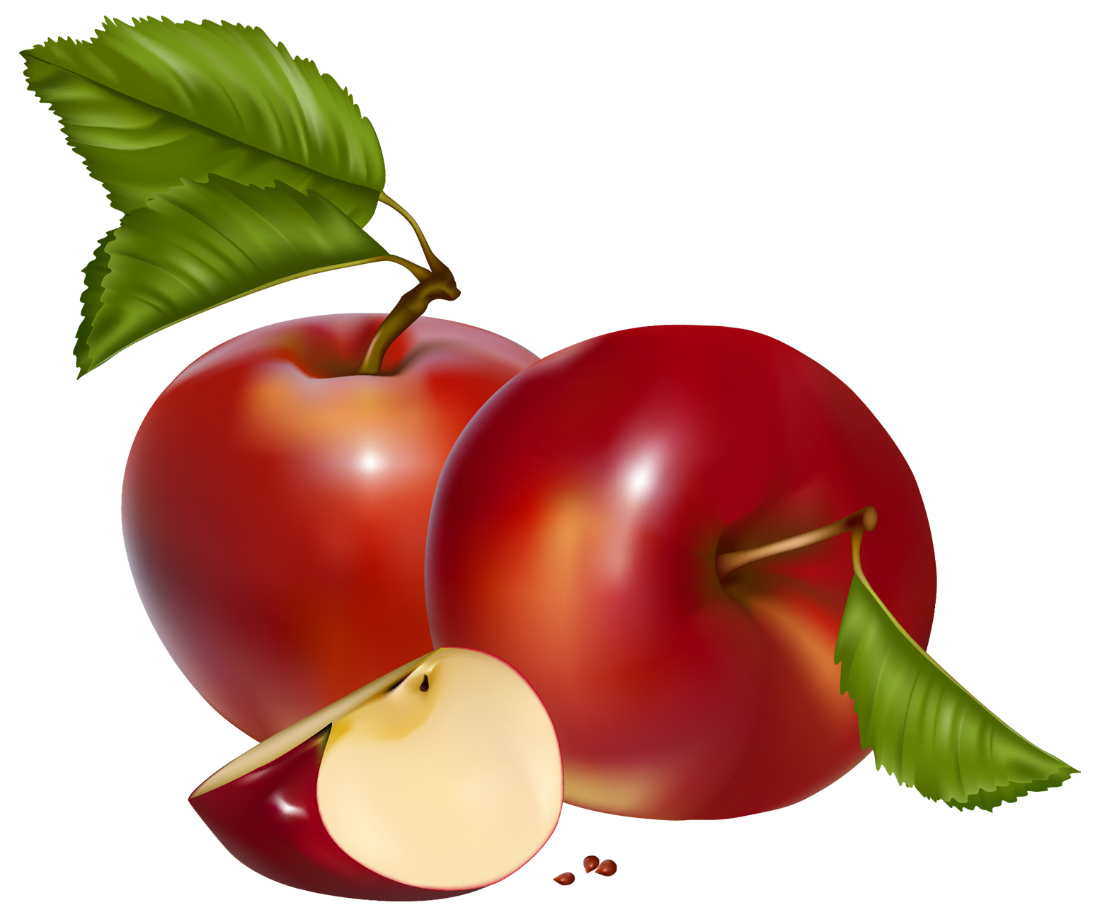 Red Apple clipart. Free download transparent .PNG