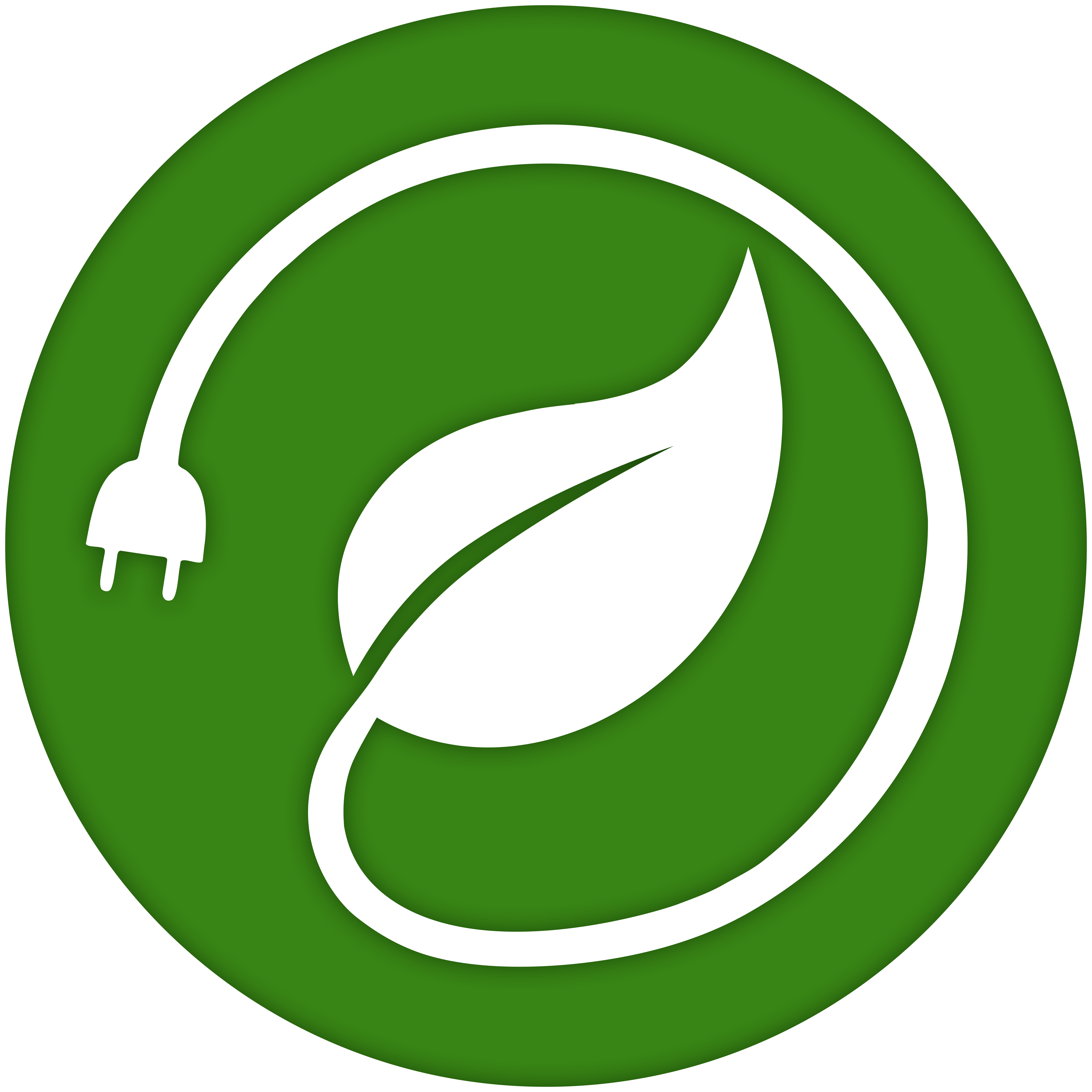Green Spiral Abstract Art - Modern Digital Design Element