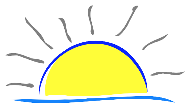 Sunrise or Sunset Illustration - Free Clipart for Education and Design