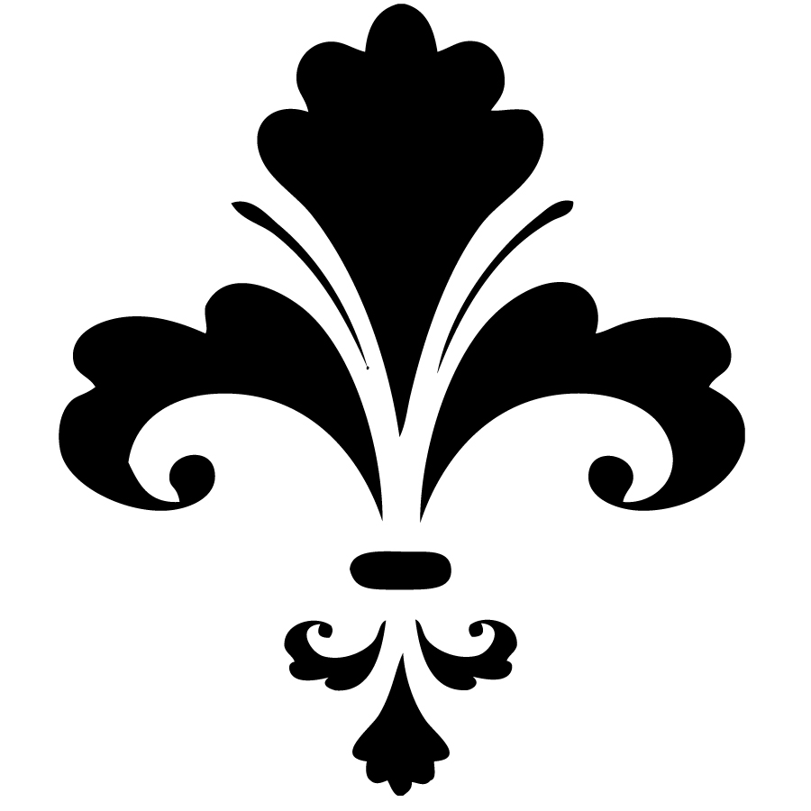 Fleur-de-Lis Ornamental Emblem - Classic Heraldic Design for Decor & Branding