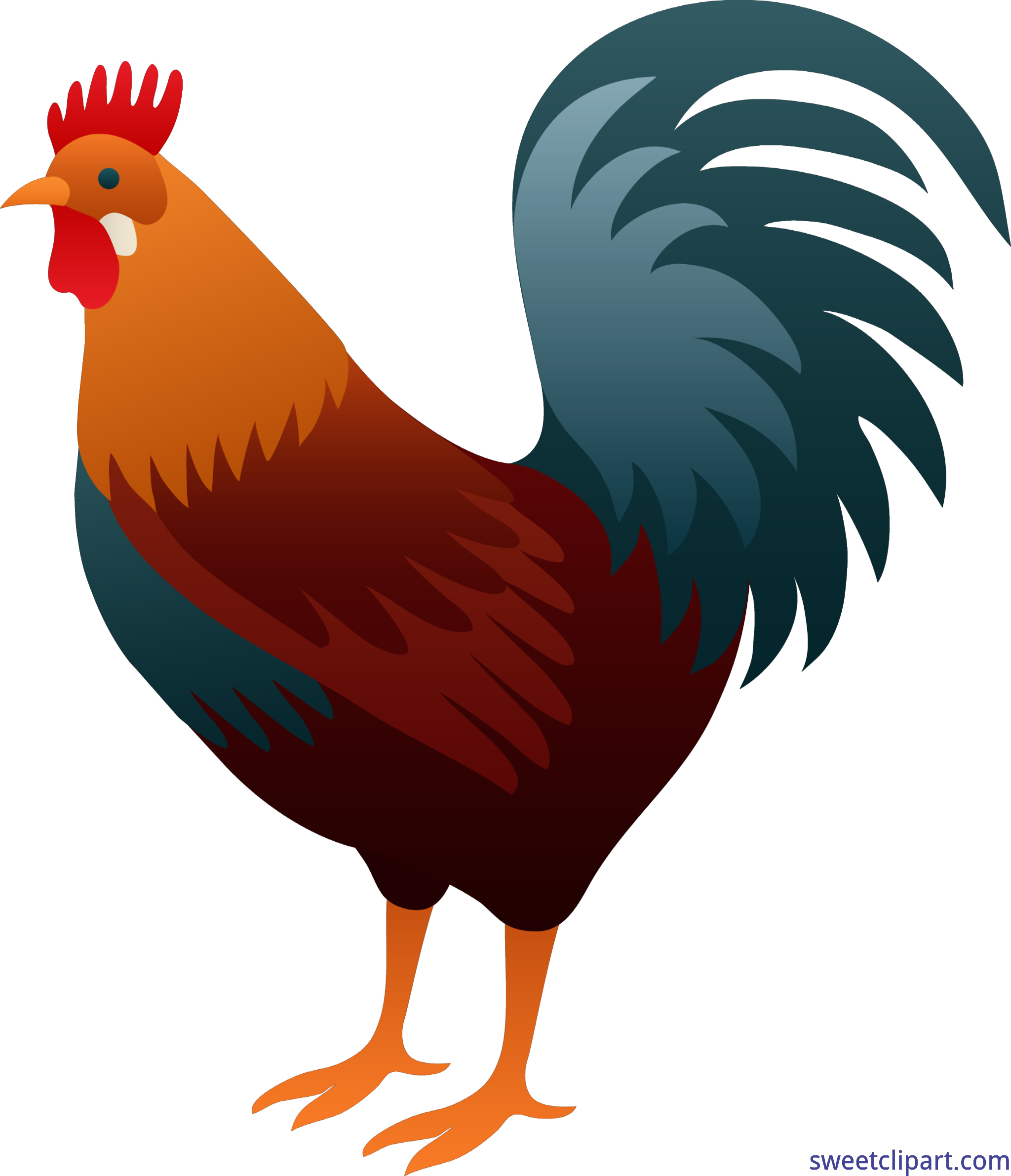 Colorful Rooster Clipart - Free Download for Educational & Decorative Use