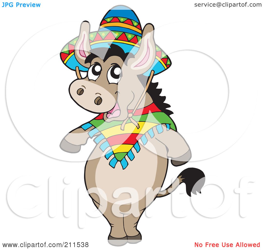 Donkey SVG Spanish Clipart, Cinco De Mayo Vector, Mexican Print On ...