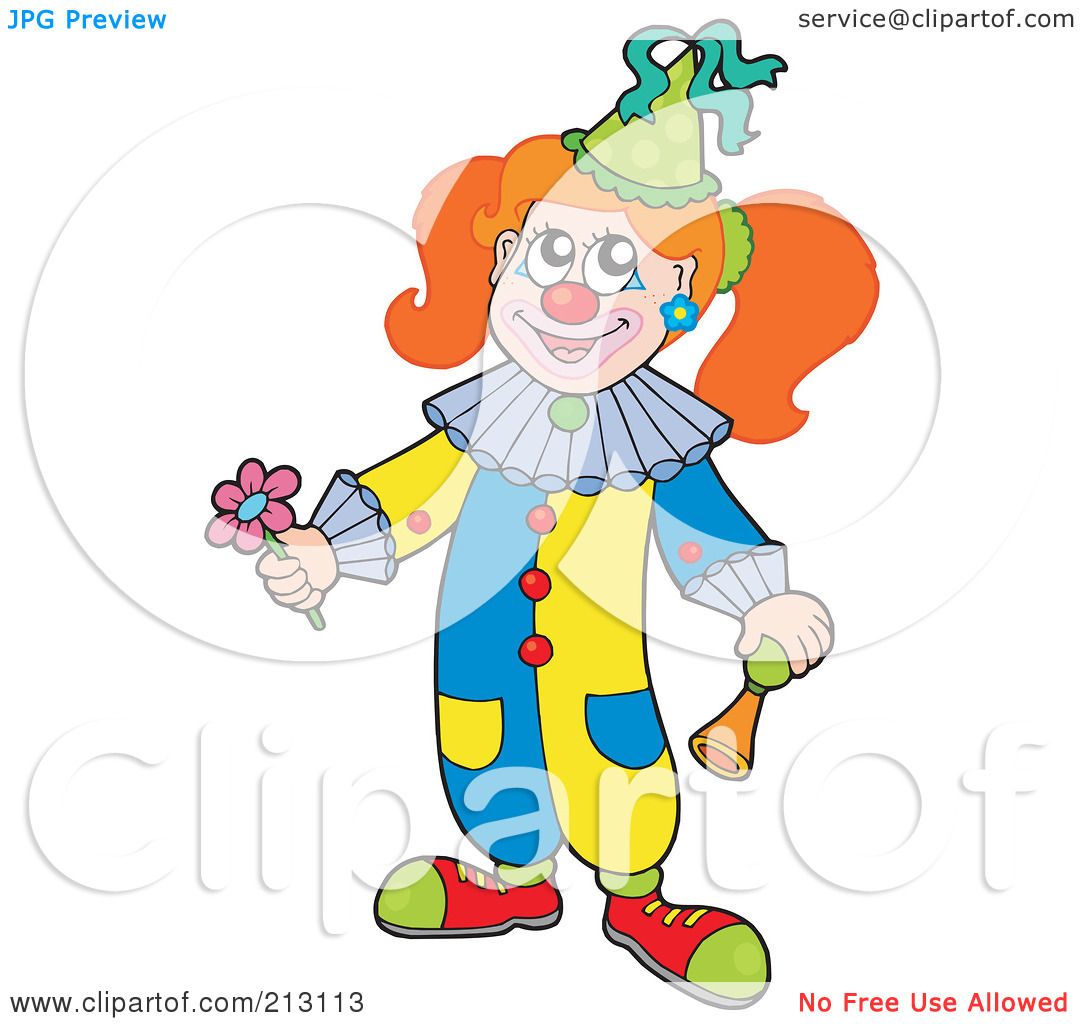 Friendly Clown Clipart - Colorful Cartoon Character for Kids’ Events & Designs