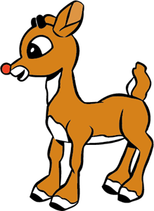 Rudolph the Red-Nosed Reindeer - Classic Holiday Character Illustration