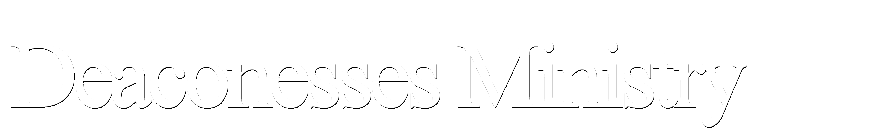 Deaconesses Ministry text logo in elegant outline font on white background