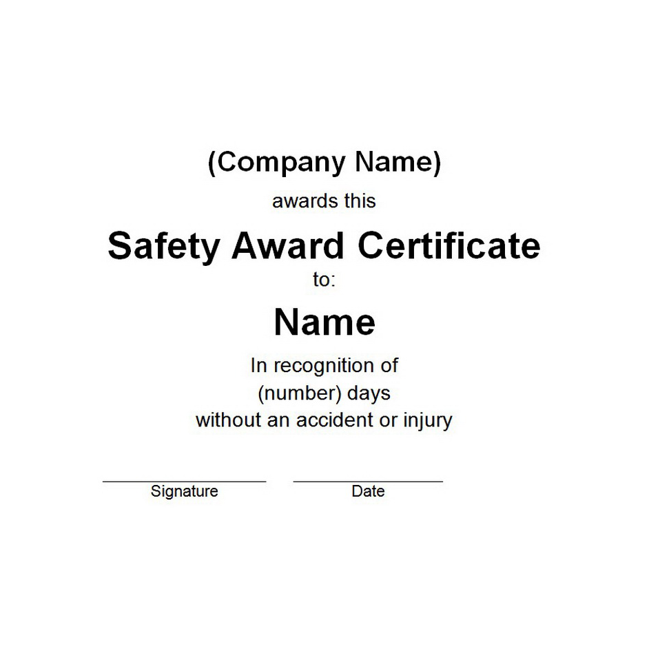 Chamber of commerce announces safety awards winners safety award