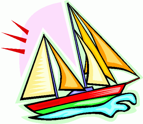 Sailboat Illustration - Vibrant Clipart for Nautical Themes