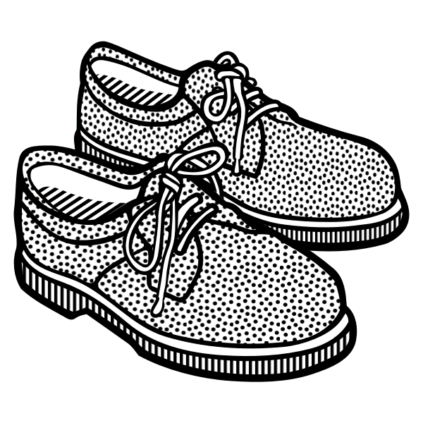 Classic Lace-Up Shoes - Vintage-Inspired Footwear Illustration
