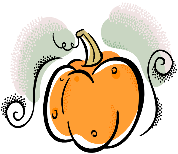 Festive Pumpkin Illustration for Autumn & Halloween Design