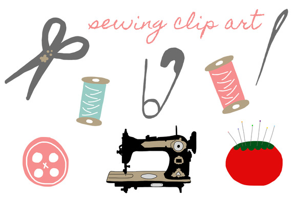 Free Vintage Clip Art Sewing Notions - Old Design Shop Blog - Clip Art ...