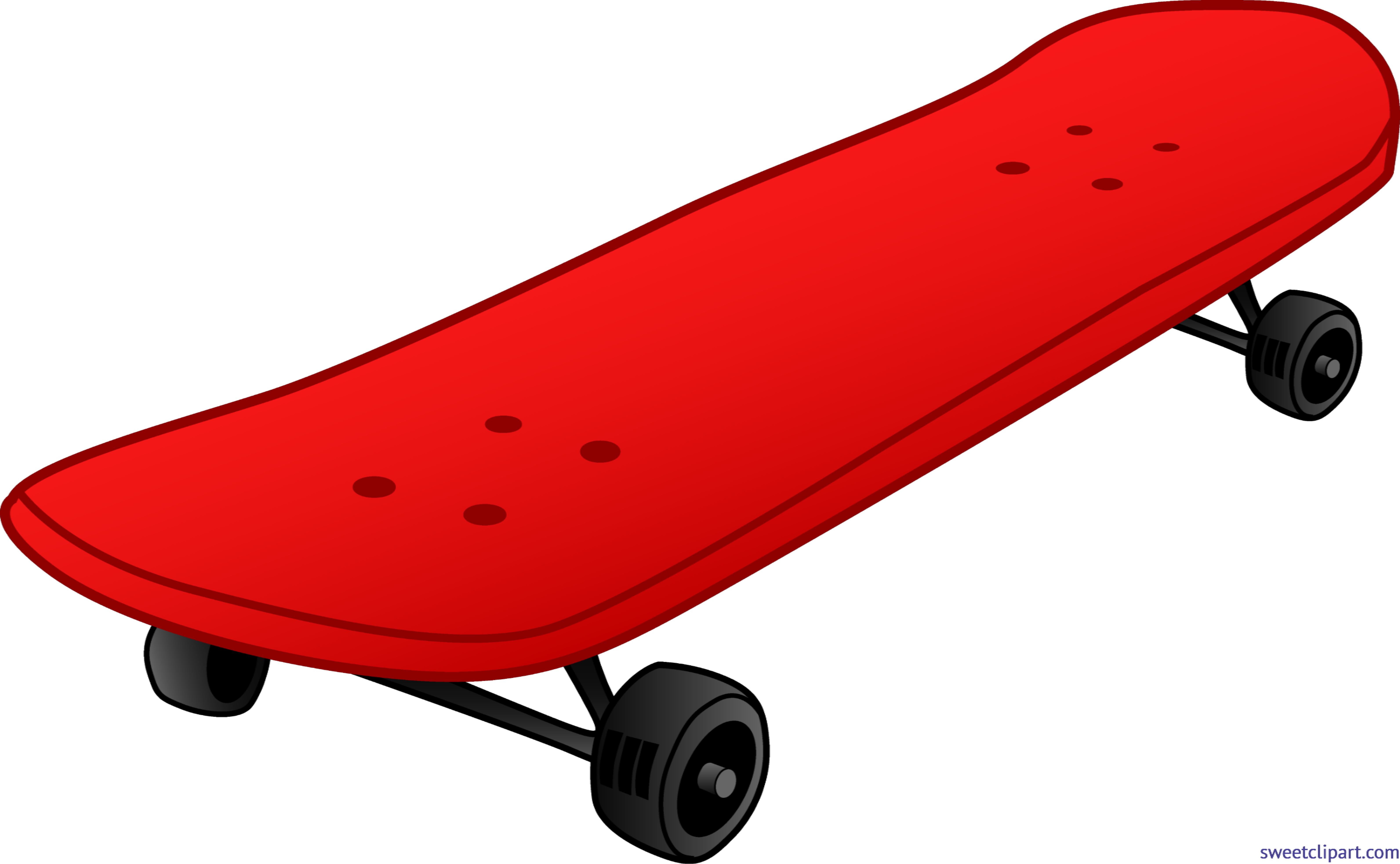 Skateboard clipart. Simple skateboard or skateboarding watercolor ...