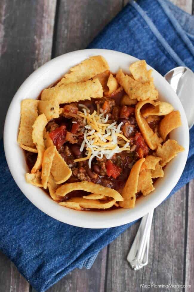 Easy Slow Cooker Chili with Tortilla Chips | Comfort Food Recipe