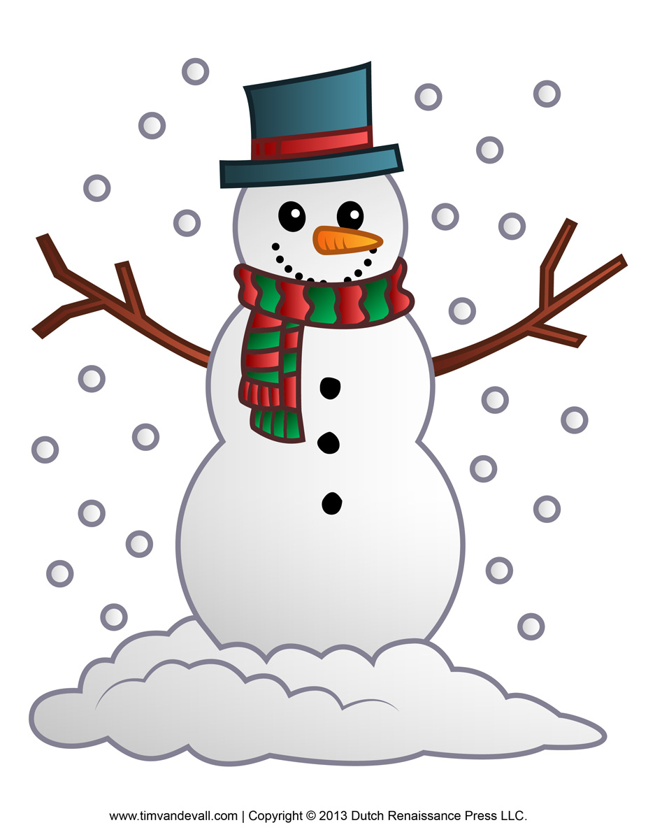 Snowman Clipart, Winter Fun, Christmas Scrapbook, Cute Snowman Clip Art,  Digital Snowman, Printable, Commercial Use D489 