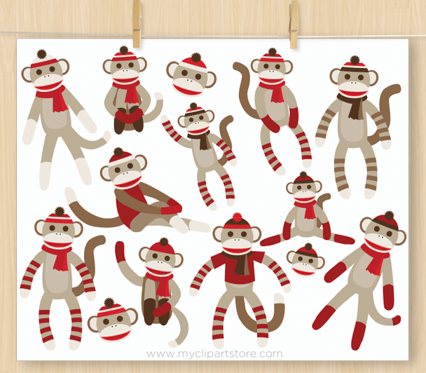 sock monkey - Clip Art Library