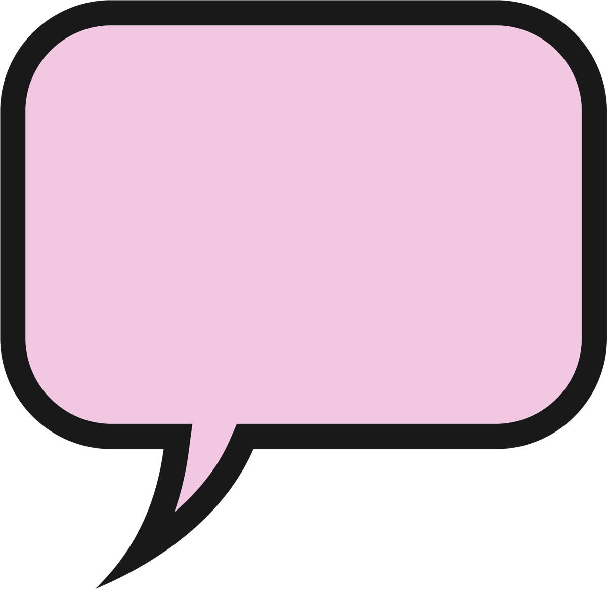 Speech Bubble Icon - Clean Vector Graphic for Communication Design