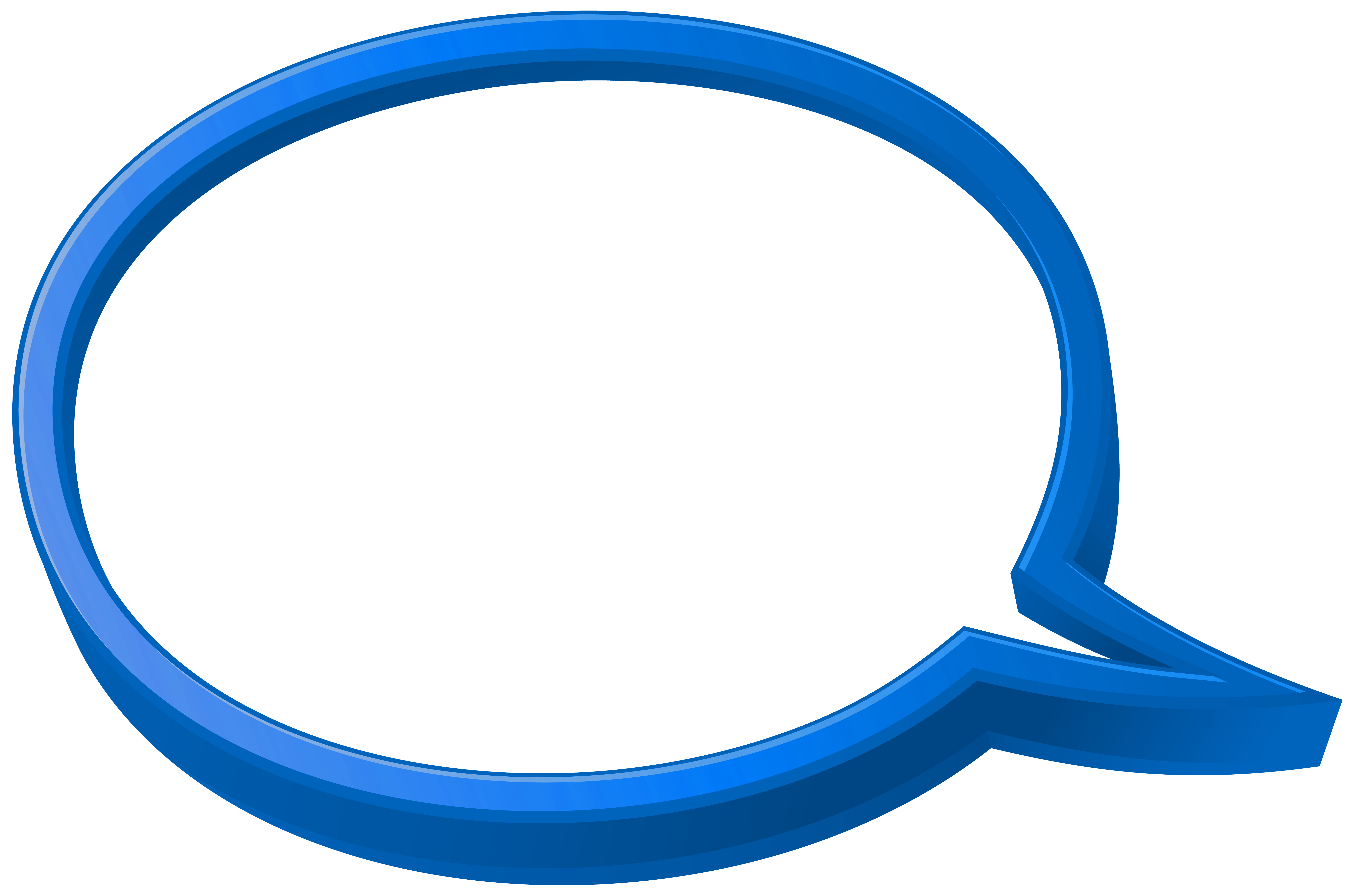 Speech Bubble Icon - Modern Blue Communication Symbol