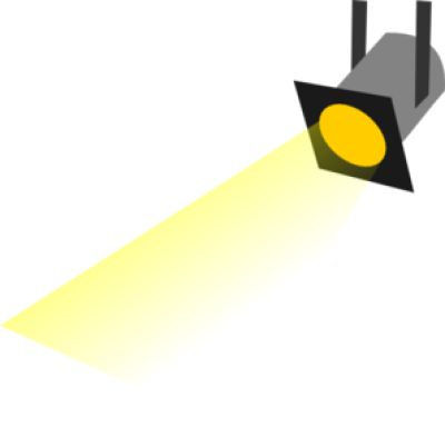 Spotlight Beam Illustration - High-Contrast Stage Lighting Graphic