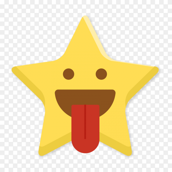 Yellow star emoji with wide eyes and tongue sticking out, expressing playful excitement or silliness.