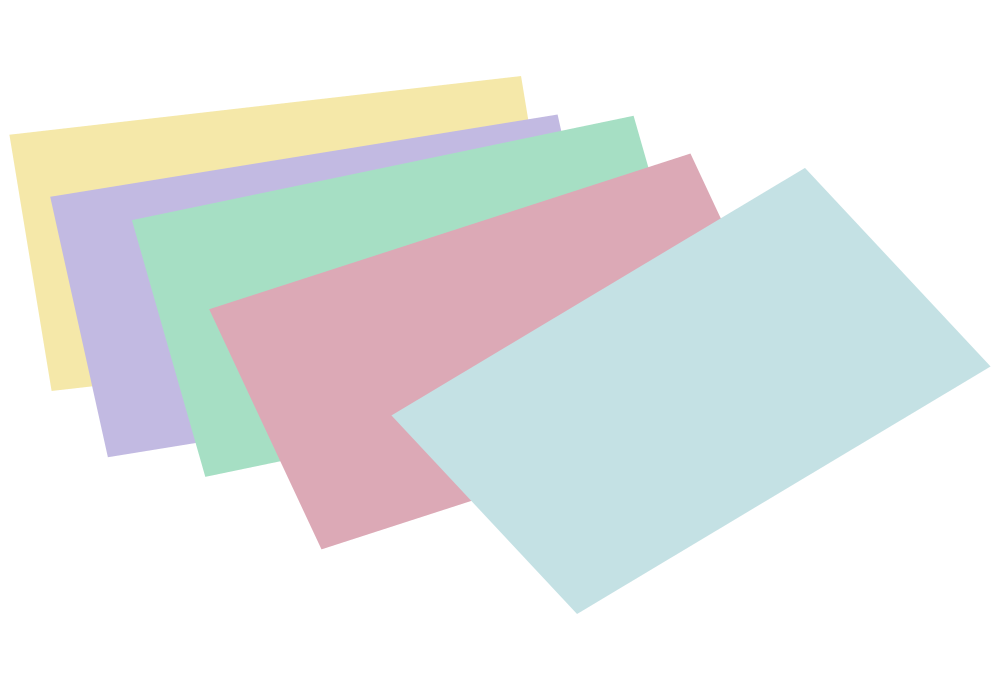 Colored Index Card Clipart / Index Card Image / Index Card Png