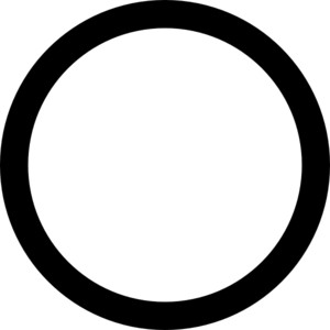 Black Circle Ring Icon - Minimalist Vector Graphic for Web and Design