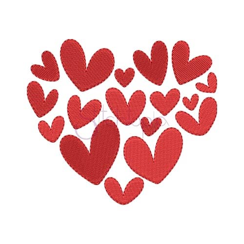 Heart Scalloped Frame Embroidery Design - Clip Art Library