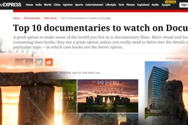 Collage of four documentary-themed images: sunset silhouette, book cover, illuminated building, modern architecture