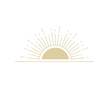 Beige sunburst or explosion graphic with radiating lines on black background, stylized and symmetrical.