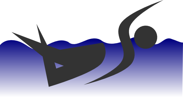 Swimming Logo - Freestyle Stroke Illustration for Aquatic Sports