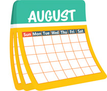 August Calendar Template - Free Downloadable Monthly Planner