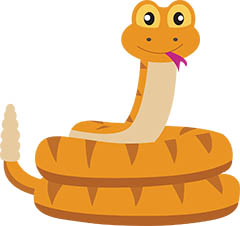 Cute Cartoon Snake Illustration for Kids’ Education & Web Content