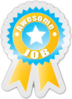 Awesome Job Award Ribbon - Celebrate Success & Achievement