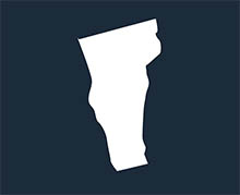 Vermont State Outline Map - Clean Vector Silhouette for Design & Education