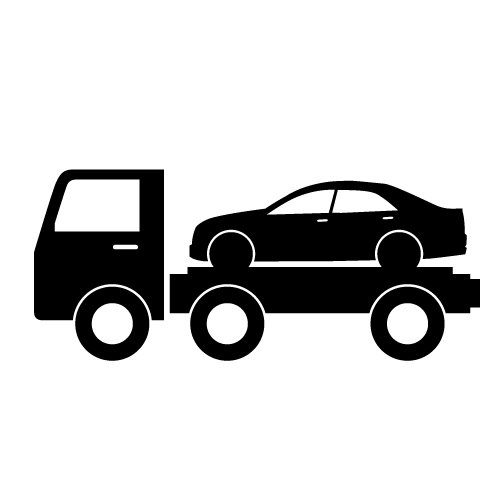 Tow Truck Service Icon - Vehicle Transport & Recovery Illustration