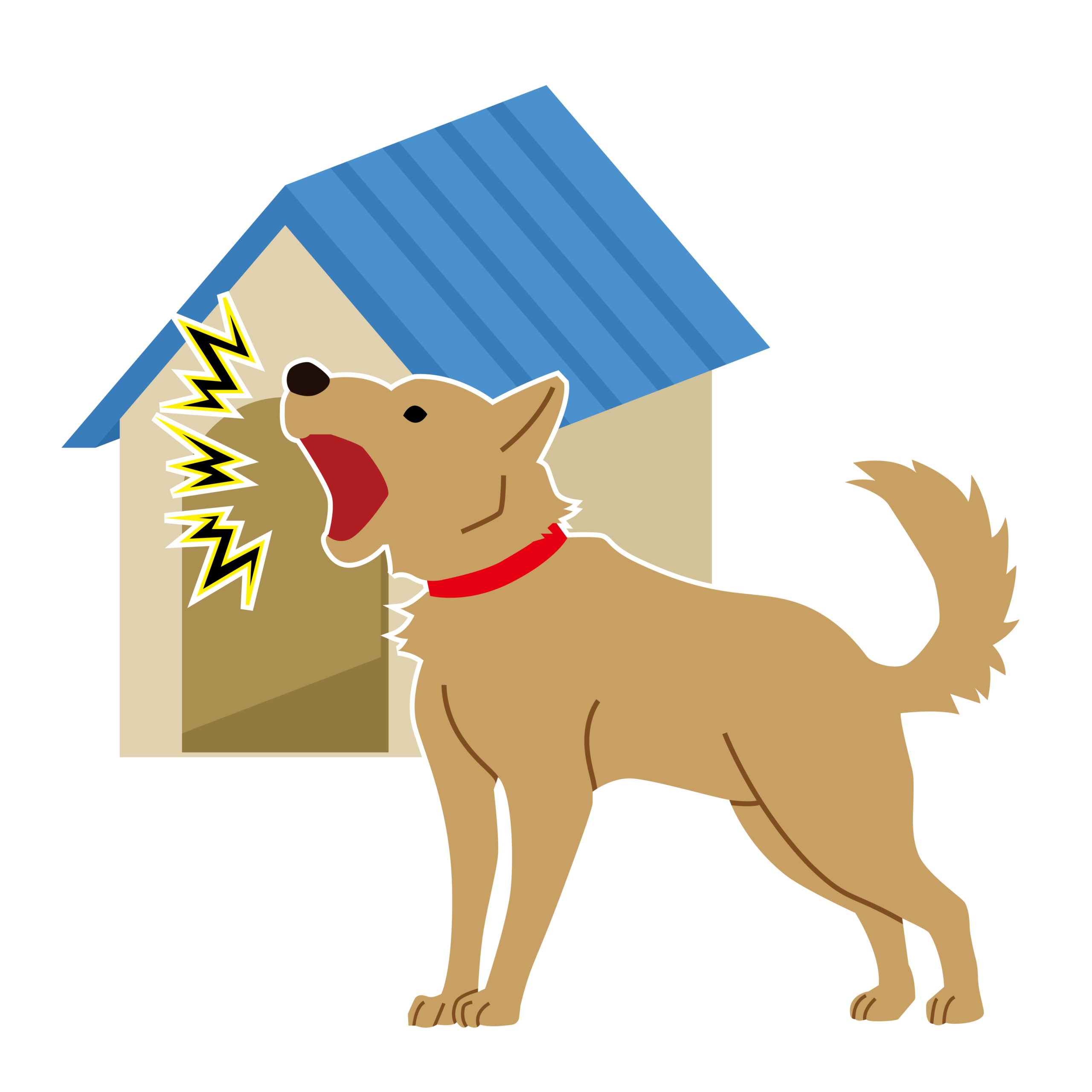 Dog Barking With Different Expressions And Body Parts Clip Art - Clip ...