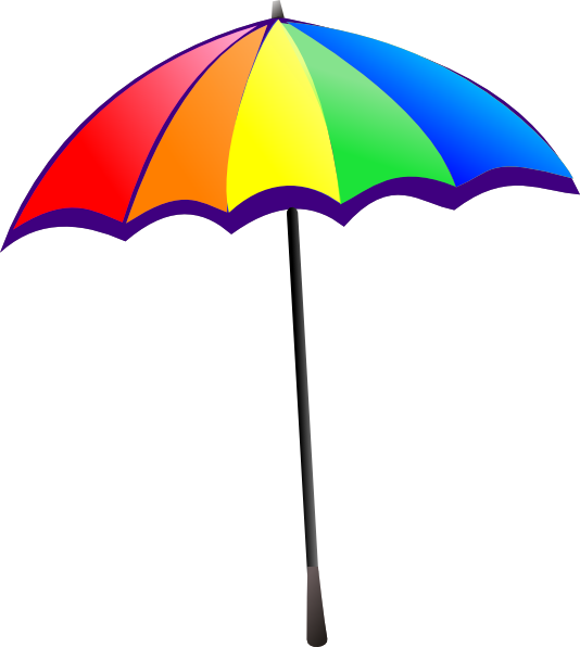 Rainbow Umbrella Clipart - Free Vector Illustration for Creative Projects