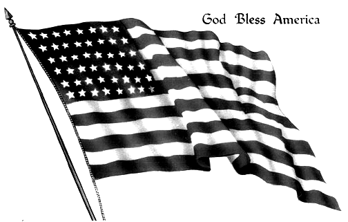 God Bless America - Patriotic U.S. Flag Illustration