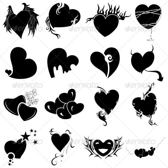 Stylish Heart Vector Icons - Free Download for Design Projects