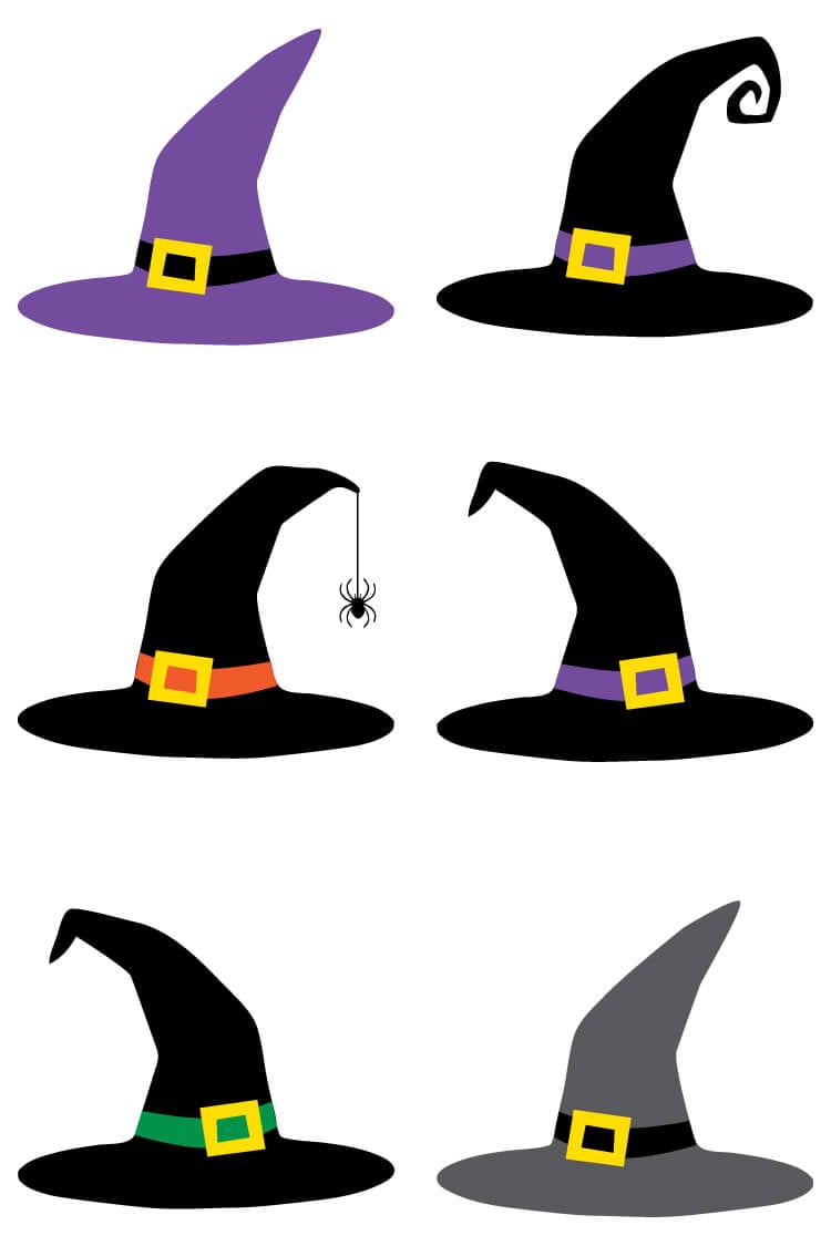 Halloween Witch Hat Clipart Collection - Free SVG & PNG Downloads