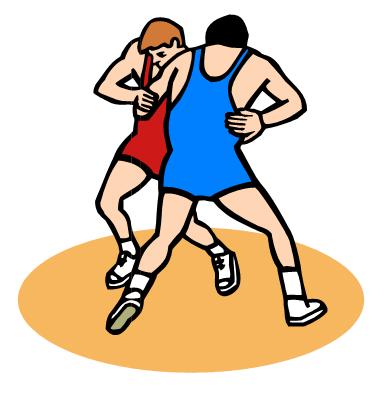Wrestling Match Illustration - Free Clipart for Sports Education
