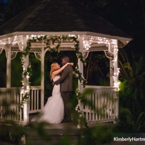 Romantic Nighttime Wedding Gazebo Photo | Kimberly Hart Photography