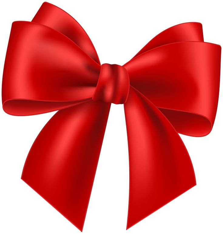 Christmas red bow clipart. Free download transparent .PNG