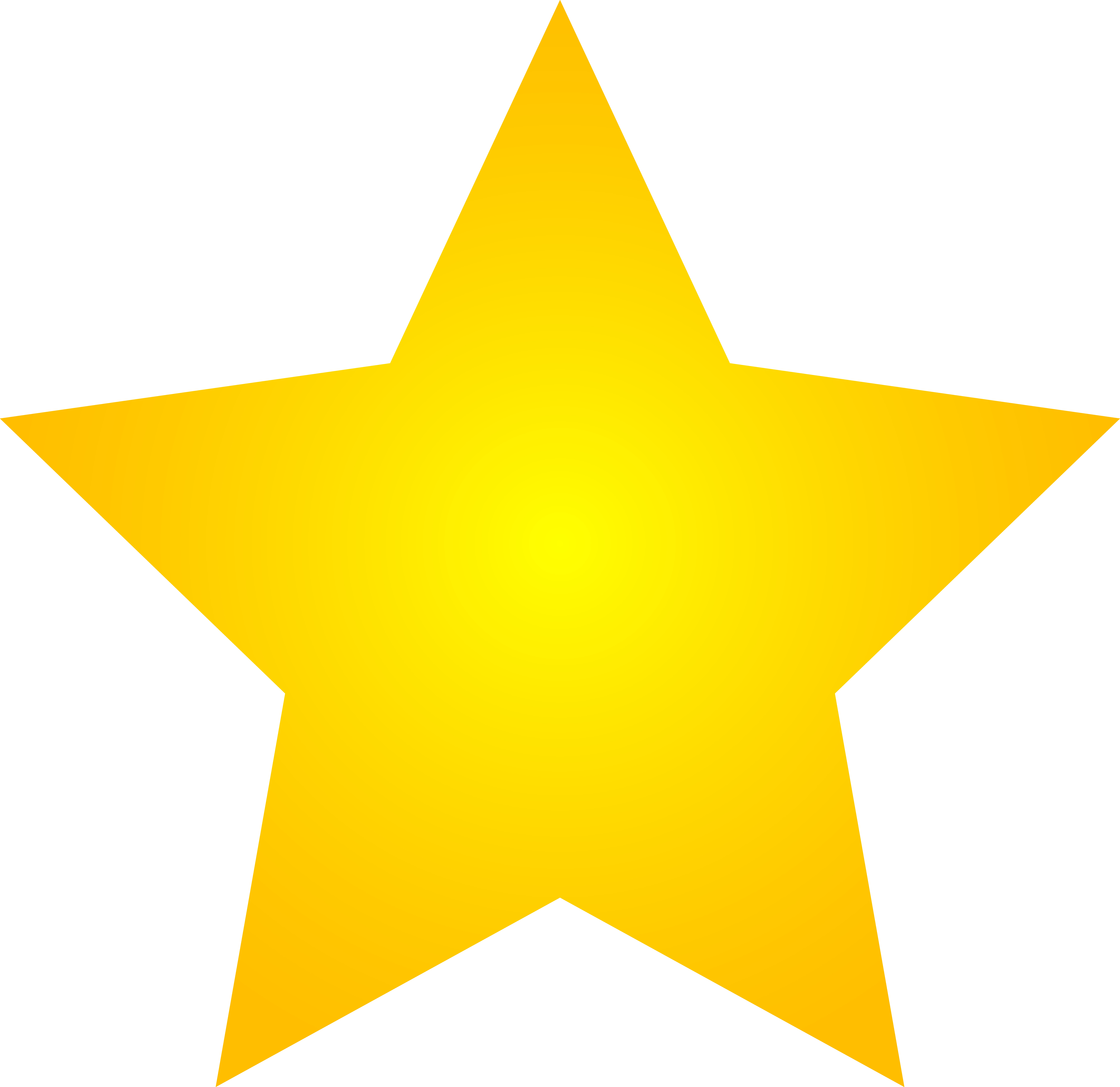 Yellow Star Icon - High-Contrast Graphic for Awards, Ratings, or Highlights