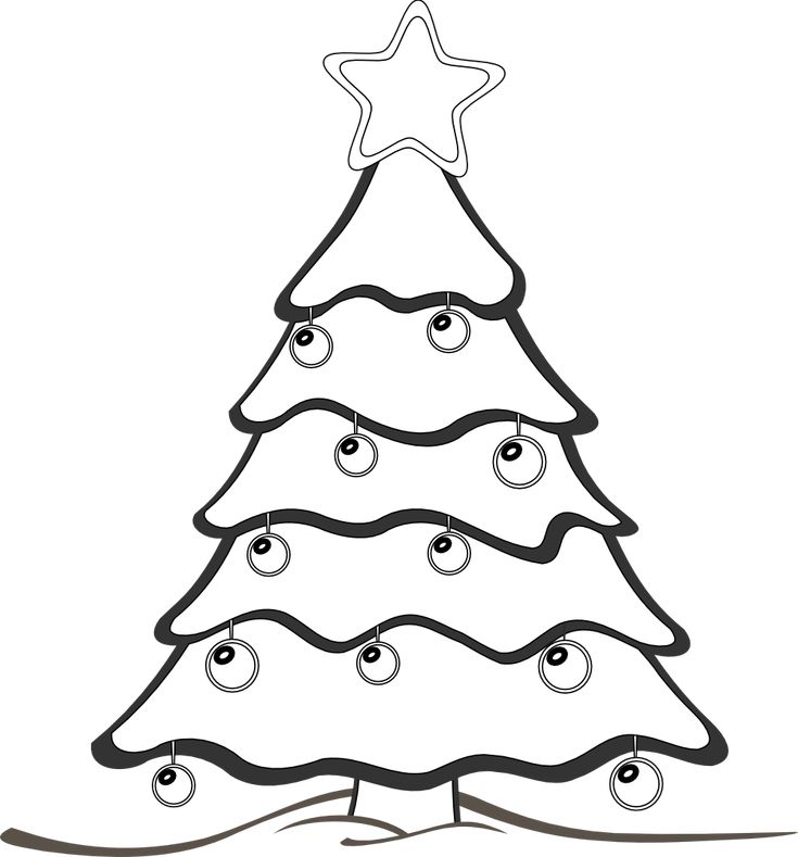 Printable Christmas Tree Coloring Page for Kids & Adults