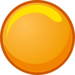 Orange Glossy Circle Icon - Vector Graphic for UI Design