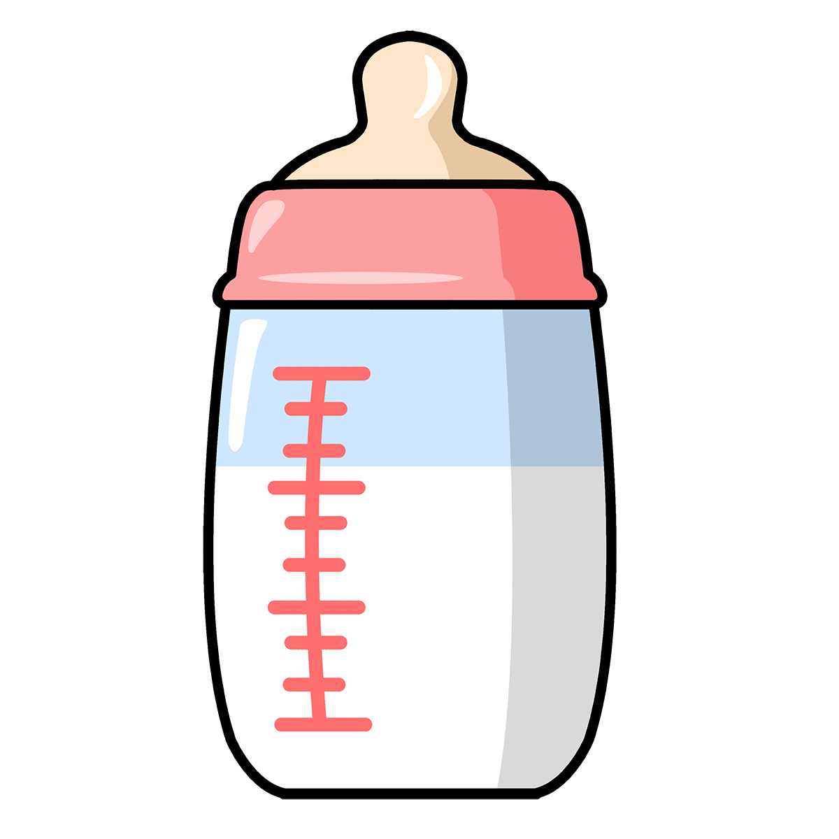 Baby Bottle Illustration - Free Clipart for Parenting & Infant Care Sites