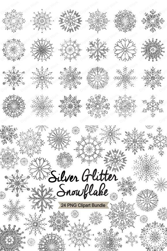 Blue Glitter Shine Snowflake Isolated On White Background