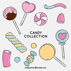 Candy Collection Illustration - Sweet Treats Clipart for Design Projects